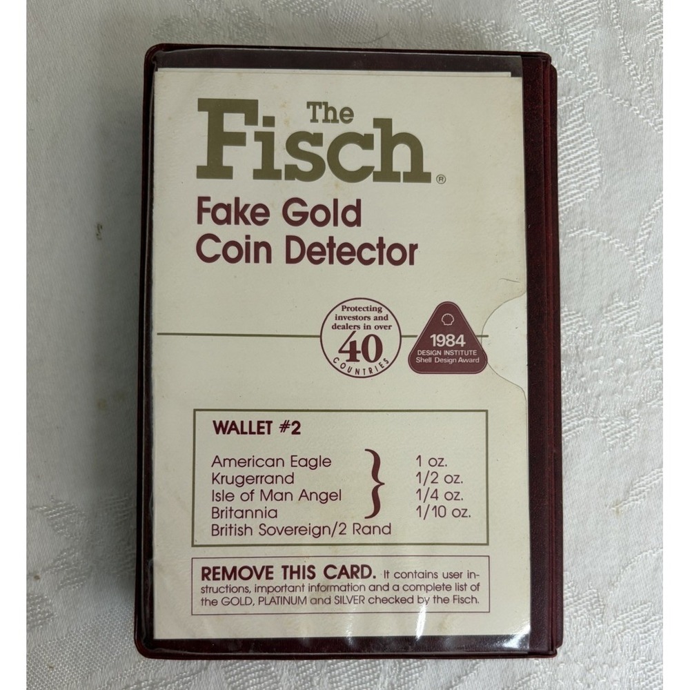 The Fisch Fake Gold Coin Detector Wallet #2 American Eagle Britannia